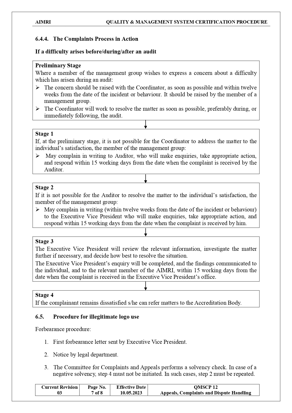 Appeals & Complaints Process